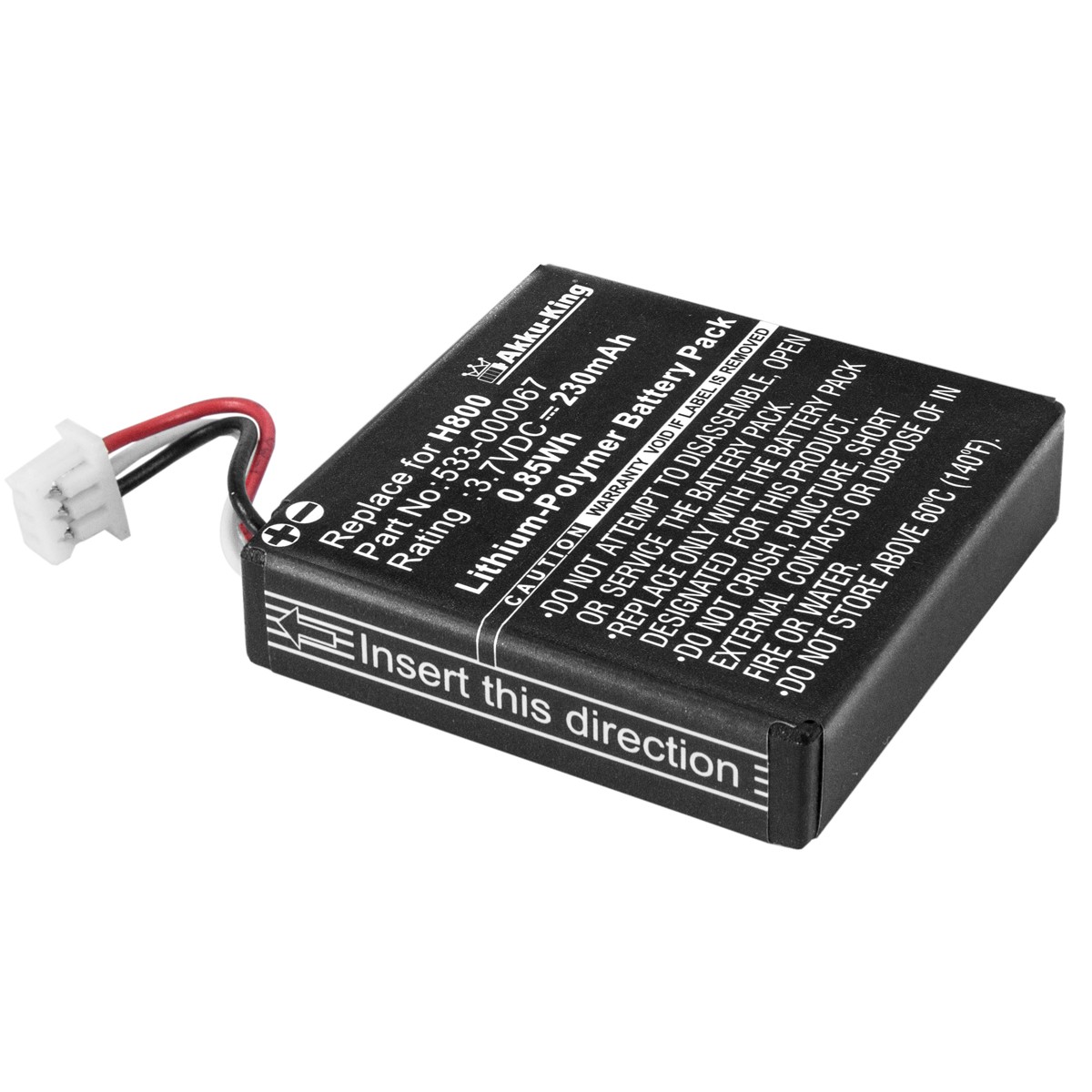 CELLONIC Replacement Battery For Logitech H800 Headset - 230mAh, 3.7V, Model 533-000067 Compatible
