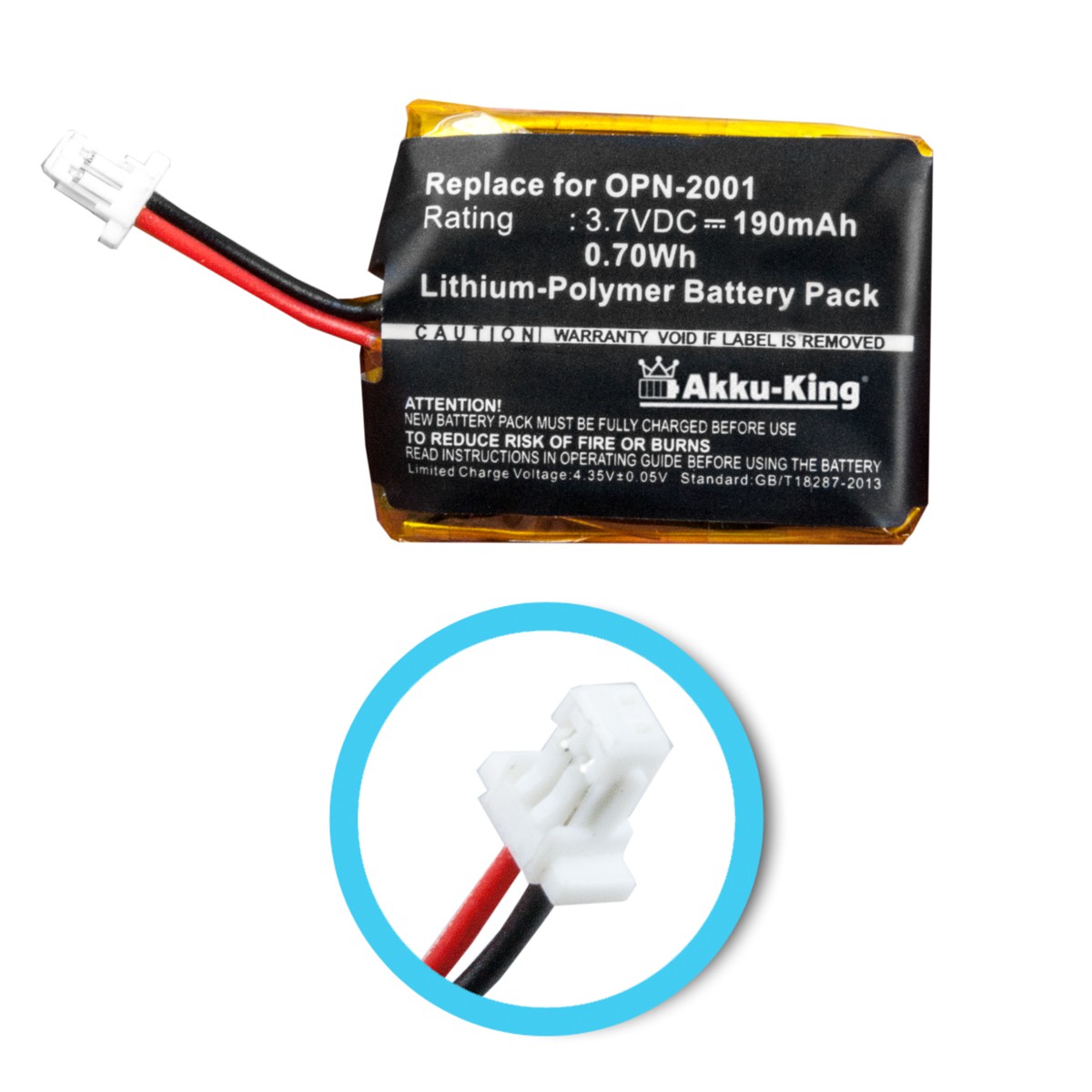 Batterie Vhbw Compatible Opticon OPN-2001, OPN-2002, OPN-2003, Etc. – 190 MAh, 3,7 V, Li-polymère – Pour Scanners De Codes-barres Et Terminaux POS