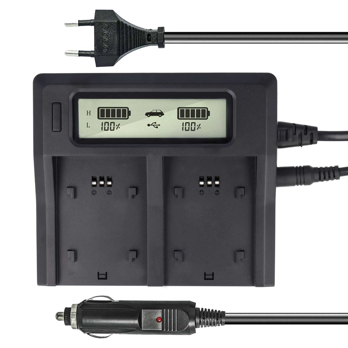Dual AkkuLadegerät kompatibel mit JVC BNV507U, BNV514U mit USB