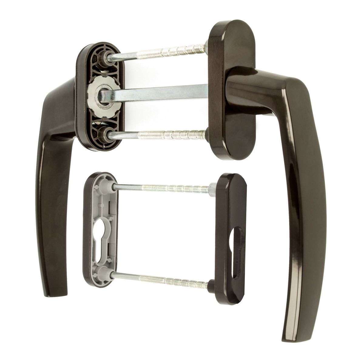 Alu Terrassentürgriff Balkontürgriff Balkongriff Braun RAL8077