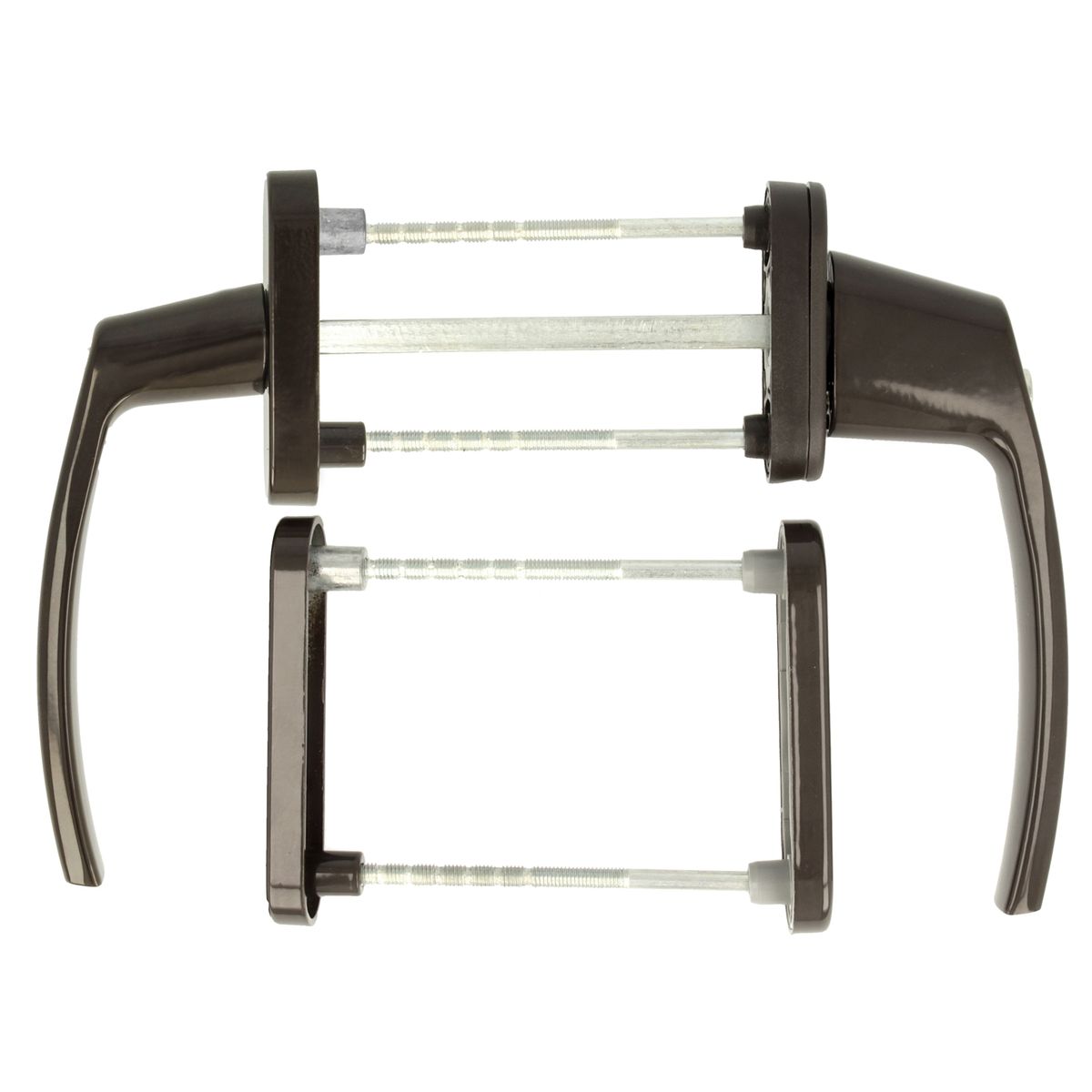 Alu Terrassentürgriff Balkontürgriff Balkongriff Braun RAL8077