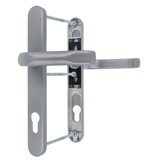 Stoßgriff Haustür Messing Premium Drückergarnitur Victory DHS 92mm - Oval - Griff-Griff Türgriff Schwarz Haustür